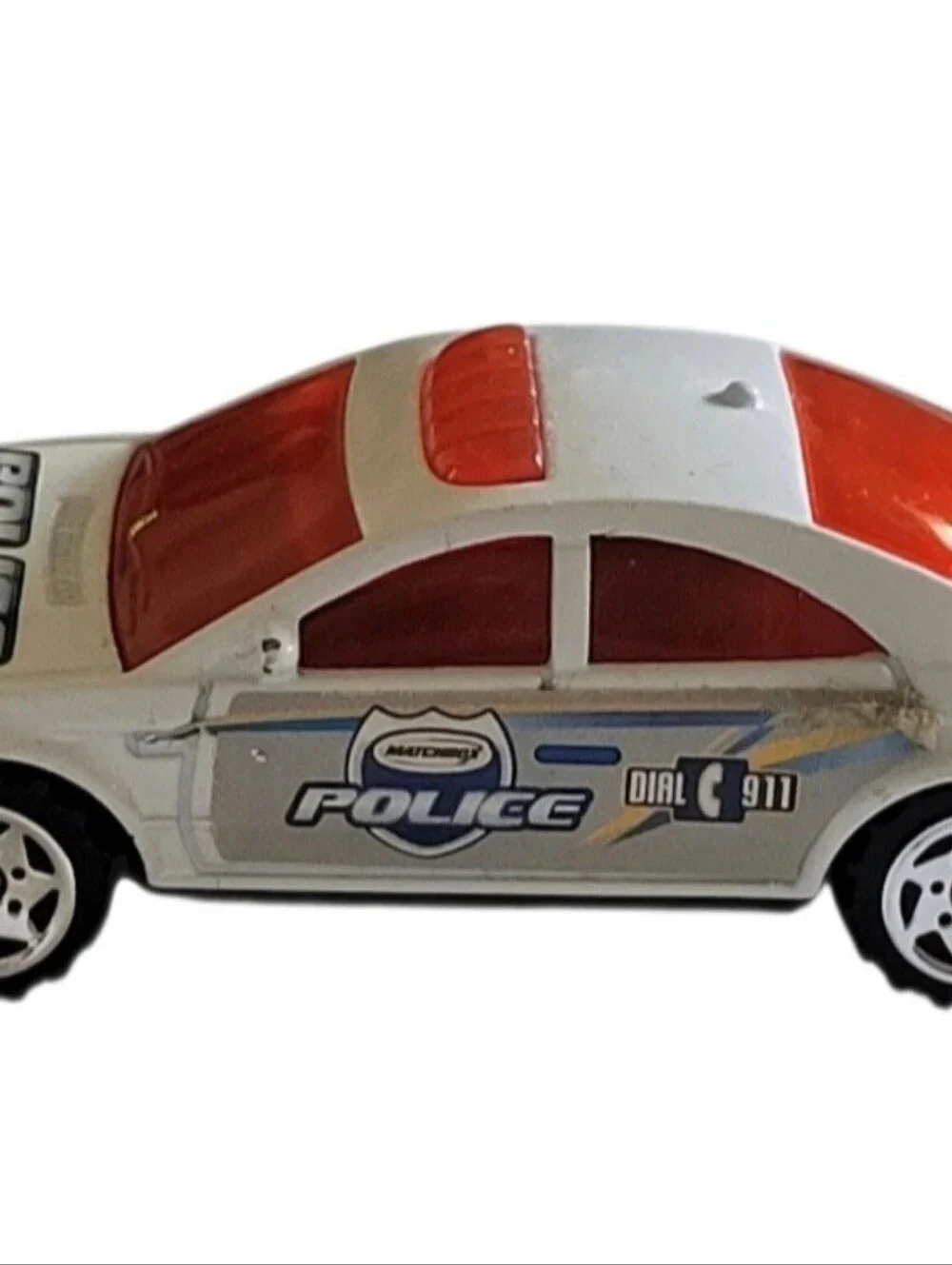 2004 Matchbox Burger King Promo #2 Police Car White W/Red Tint Die-Cast 1:64 Toy